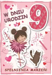 Karnet urodziny 9 B6 z kopertą