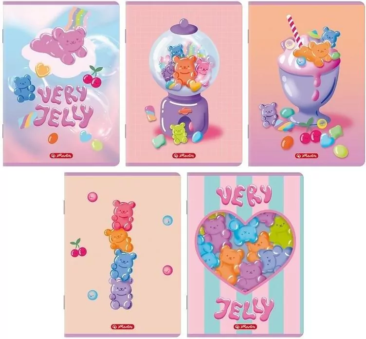 Zeszyt A5/16K linia podwójna Jelly  HERLITZ - tantis.pl
