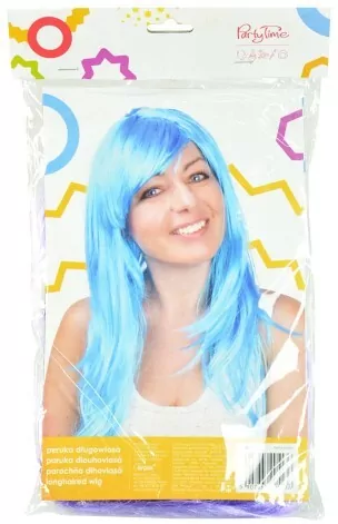 Peruka długowłosa. Niebieska - tantis.pl