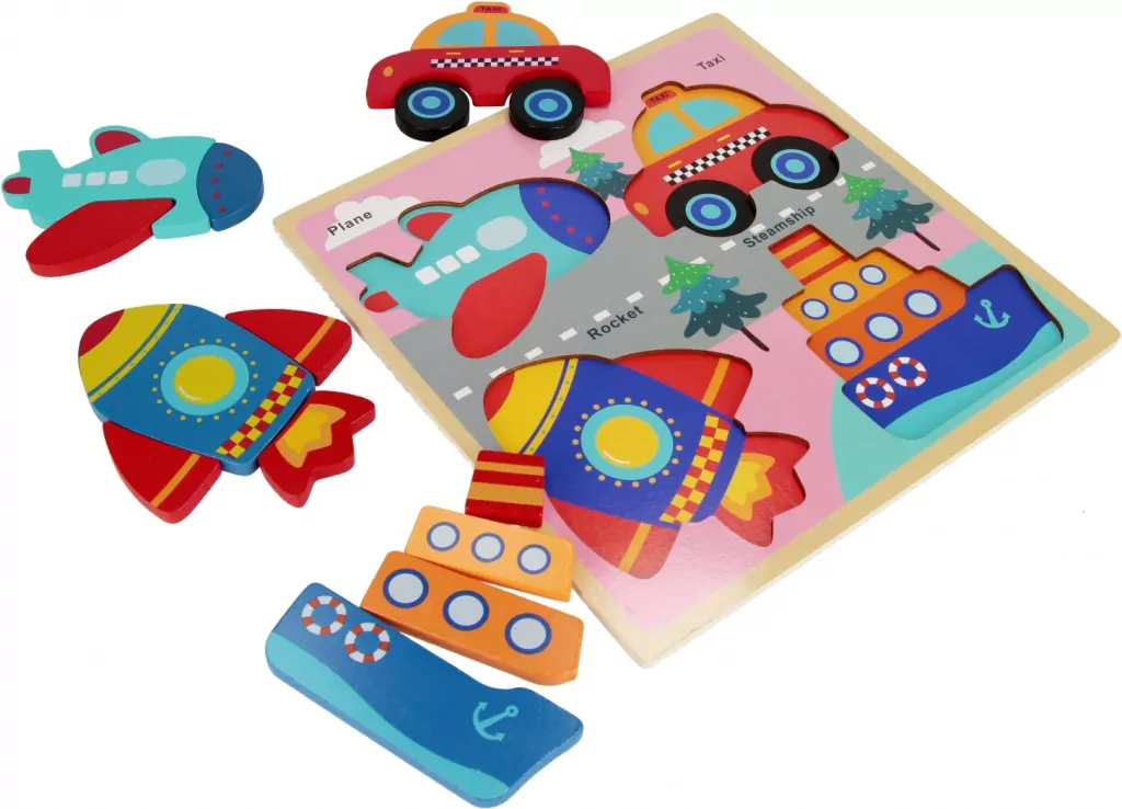 Układanka edukacyjna POJAZDY BAM BAM 30X30X2 - tantis.pl