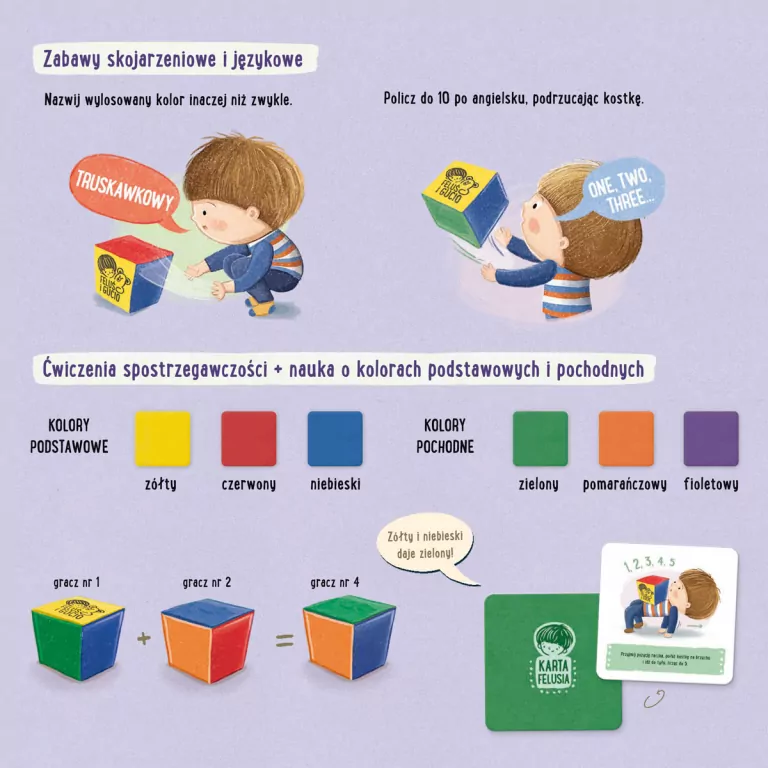 Feluś i Gucio grają w kolory. Gra aktywizująca - tantis.pl