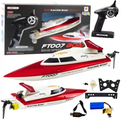 Motorówka Vitality FT007 RC 1:16 biało czerwona