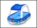 Basen dmuchany familijny z daszkiem Morski Kapitan 2.13m x 1.55m x 1.32m - tantis.pl
