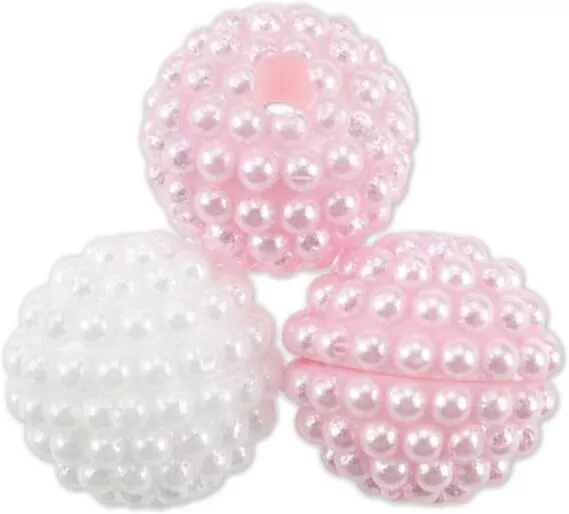 Koraliki plastikowe 10mm blado różowe 50szt - tantis.pl