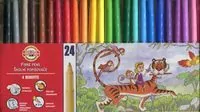 Flamastry szkolne. 24 kolory - tantis.pl