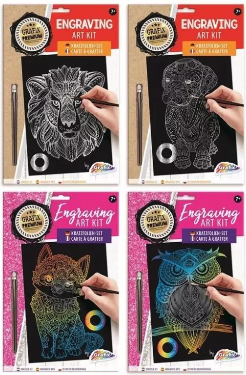 Zestaw artystyczny do zdrapywania A4 mix - tantis.pl