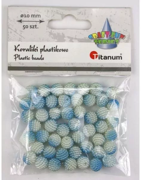 Koraliki plastikowe 10mm niebieskie ombre 50szt - tantis.pl
