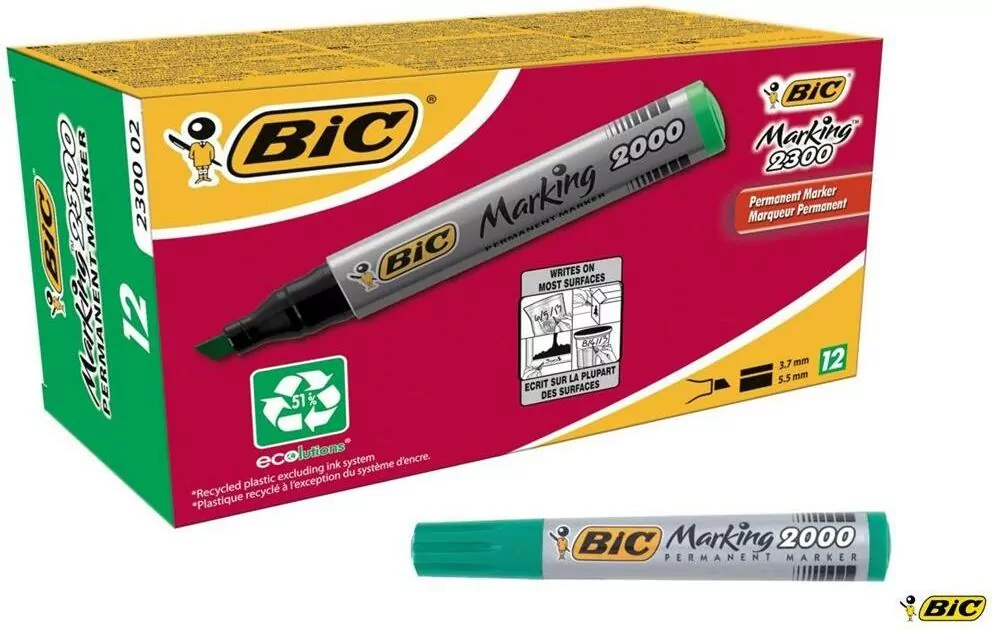 Marker permanentny. Eco 2000. Zielony - tantis.pl