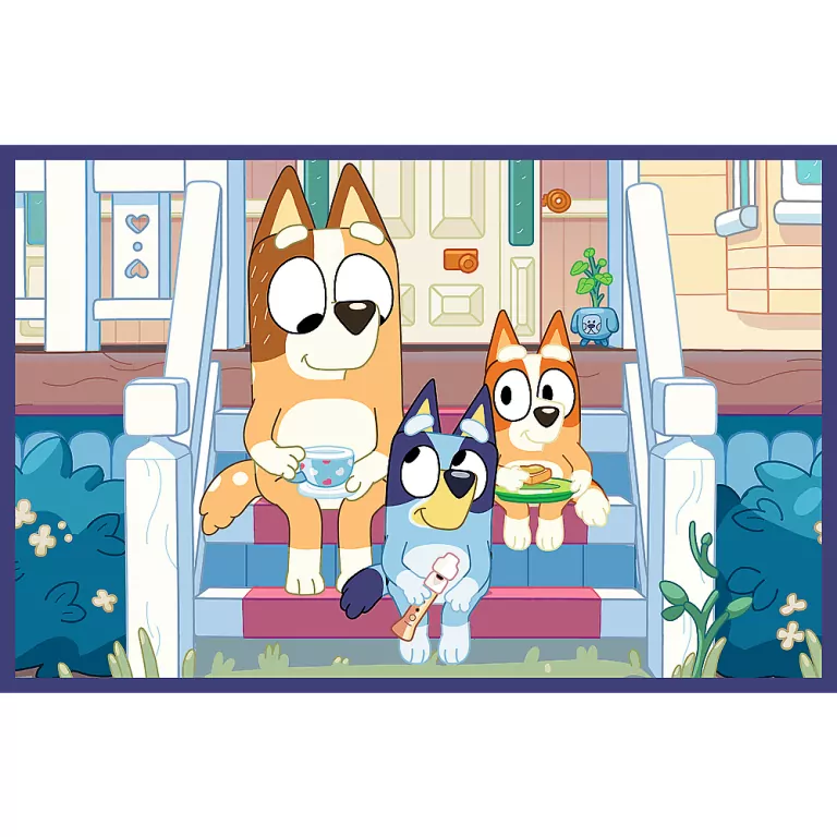 Puzzle 2x24 Zabawna Bluey TREFL - tantis.pl