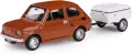 Fiat 126p + przyczepa Niewiadów Krótka brązowy - tantis.pl