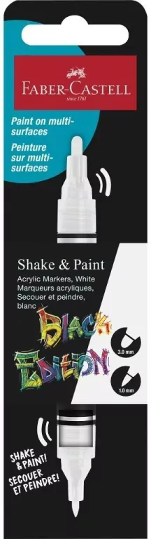 Marker akrylowy Black Edition biały FABER-CASTELL - tantis.pl