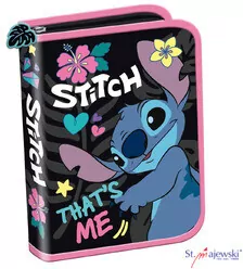 Piórnik dwuklapkowy bez wyposażenia Stitch - tantis.pl