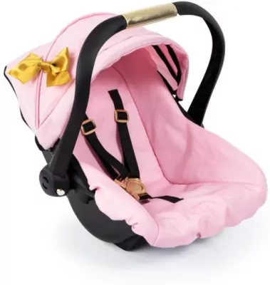 Fotelik samochodowy dla lalki. Nosidełko z baldachimem