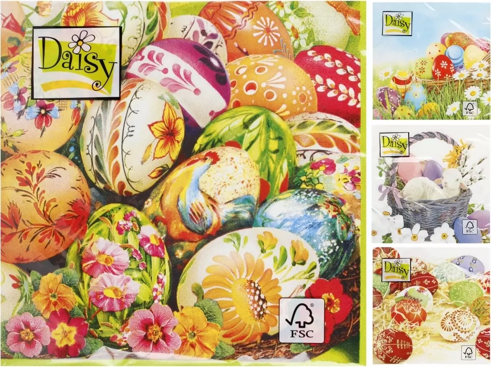 Serwetki 33x33cm Daisy Wielkanocne 20szt - tantis.pl