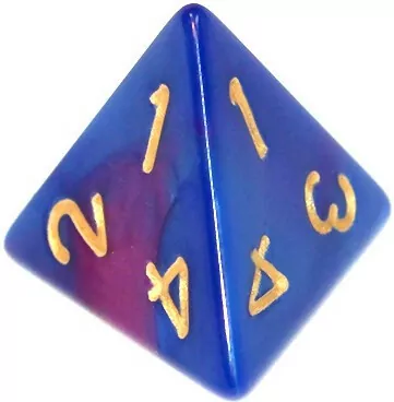 Komplet Kości Dwukolorowe - Ciemnoniebiesko-purpurowe - tantis.pl