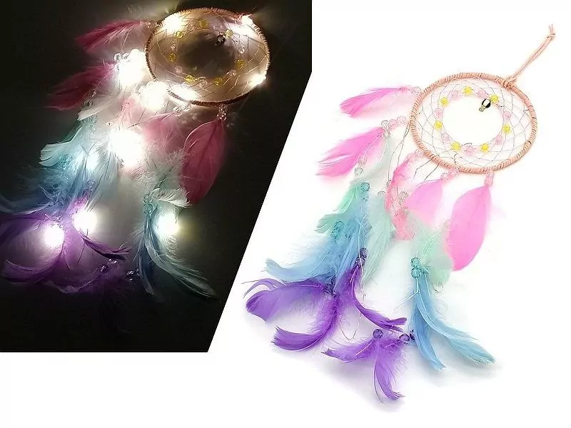 Łapacz snów ze światłem LED 45x16x13,5cm - tantis.pl