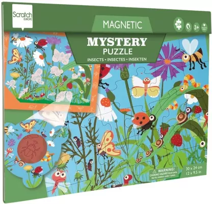 Puzzle magnetyczne i gra 2w1 Robaczki