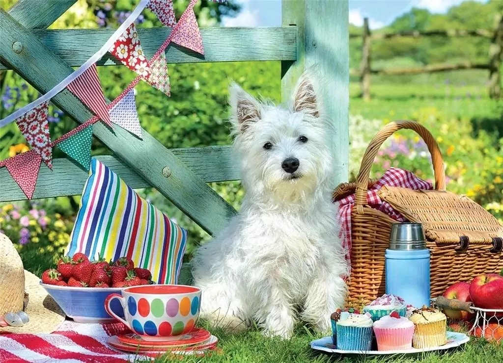Puzzle 500 Scottie Dog Picnic 6500-5461 - tantis.pl