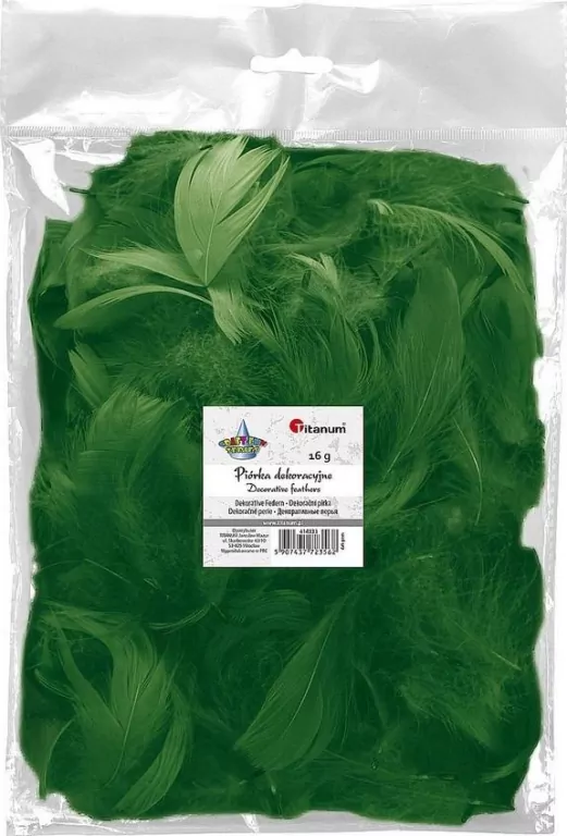 Piórka puch 16g ciemnozielone - tantis.pl