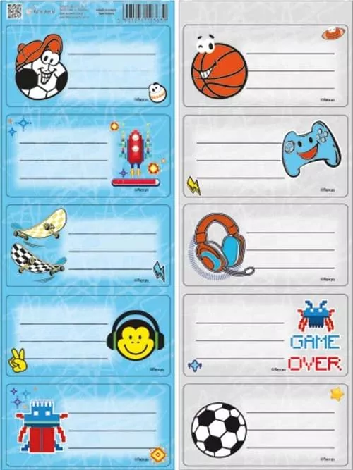 Naklejki na zeszyty pasek No name - chłopiec - tantis.pl