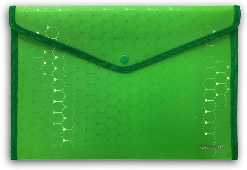 Koperta na zatrzask A4 LUX, zielona - tantis.pl