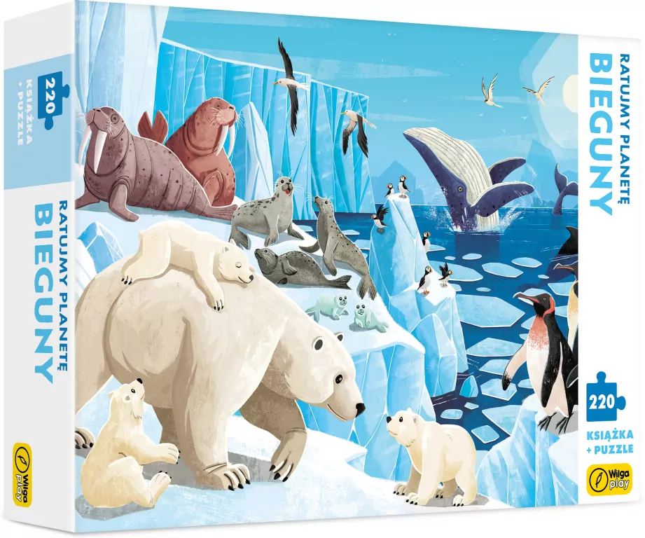 Książka i puzzle 220. Bieguny. Ratujmy planetę - tantis.pl