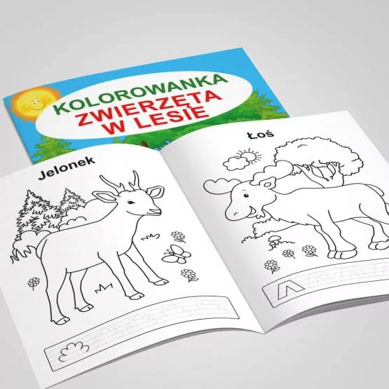 W lesie. Kolorowanki - tantis.pl