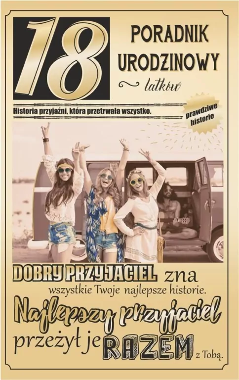 Kartka okolicznościowa Urodziny 18 U13 - tantis.pl