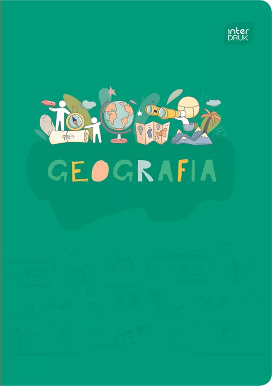 Zeszyt A5 60k kratka geografia HYBRID FSC Credit p10 INTERDRUK mix cena za 1szt - tantis.pl