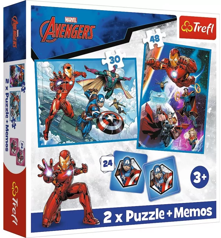 Trefl. Puzzle 2w1. Avengers. Bohaterowie w akcji - tantis.pl