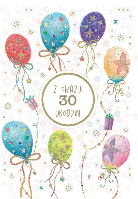 Karnet okolicznościowy Urodziny 30 - tantis.pl
