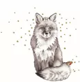 Karnet Swarovski kwadrat Lis i ptaszek - tantis.pl
