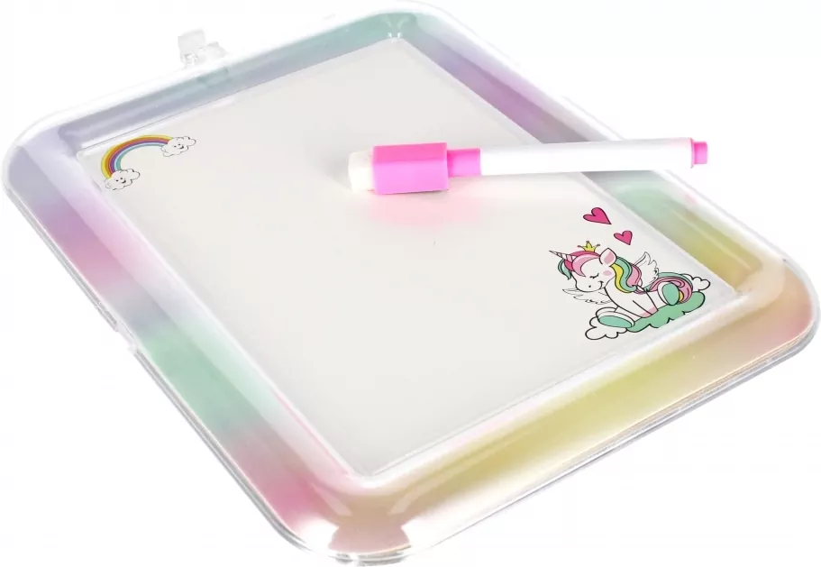 Tablica suchościeralna z pisakiem Unicorn - tantis.pl