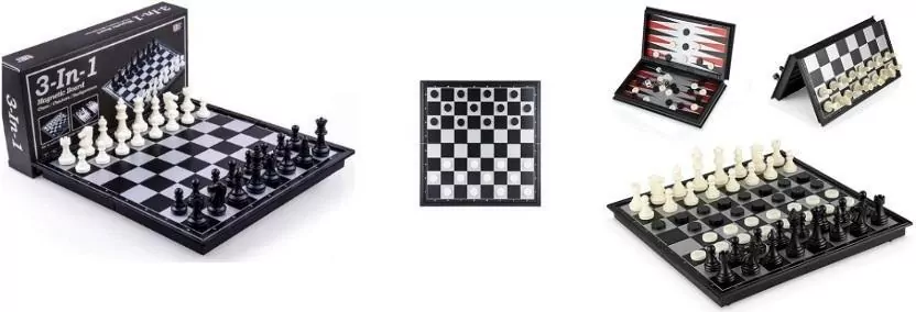 Szachy magnetyczne 3w1 - tantis.pl