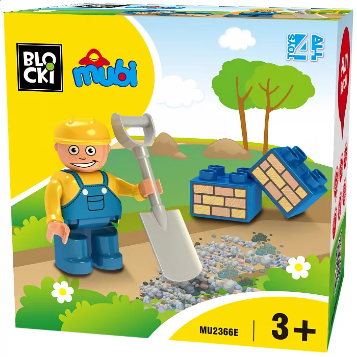 Klocki Blocki Mubi Figurka Budowlaniec - tantis.pl