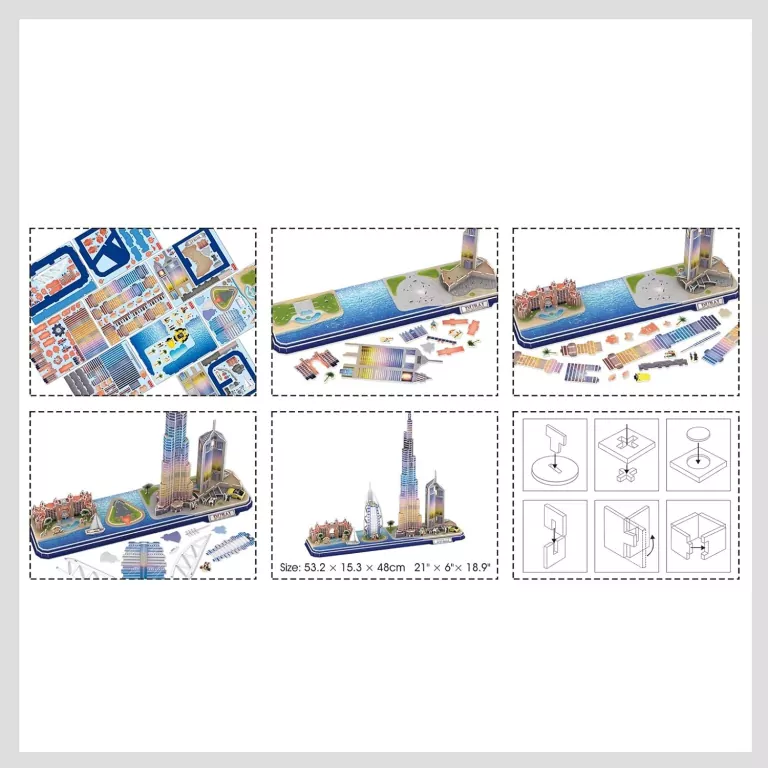 Puzzle 3D, City Line Dubai LED - tantis.pl