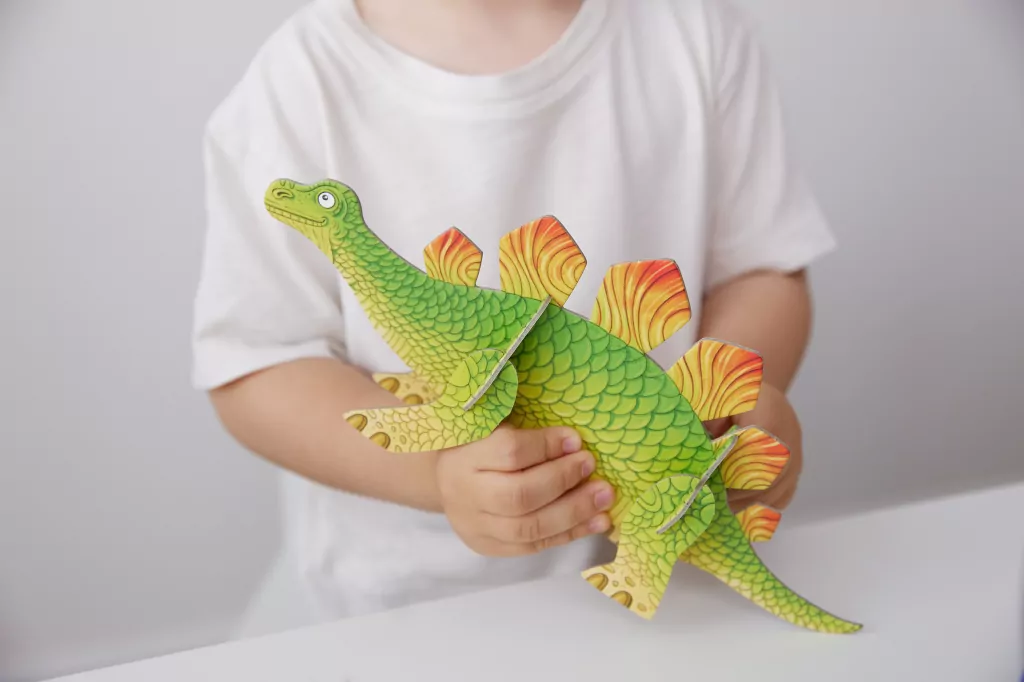 Muduko. Tekturynki. Ekopuzzle przestrzenne. Dinozaury - tantis.pl