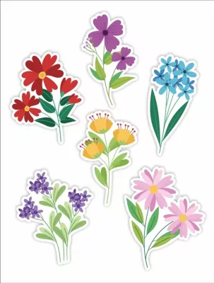 Dekoracje okienne dwustronne: Kwiaty 02