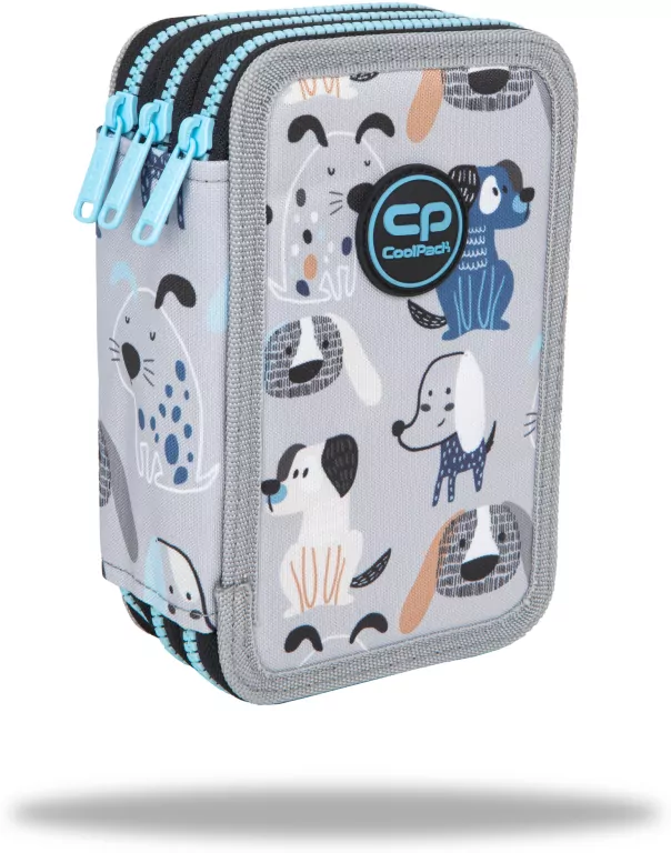 Coolpack. Piórnik 3-komorowy z wyposażeniem. Jumper 3 doggy - tantis.pl