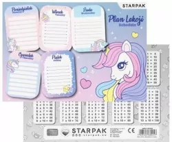 Plan lekcji z tabliczką mnożenia Unicorn