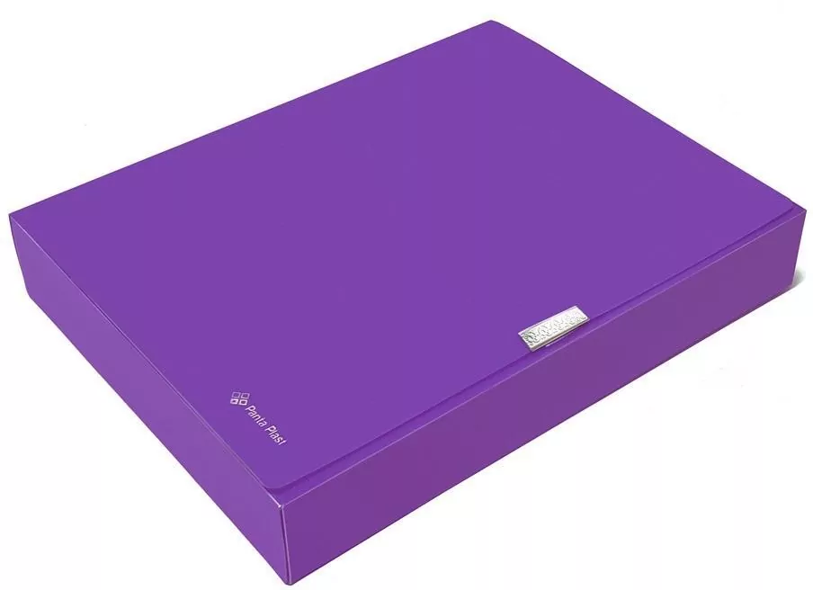 Teczka A4 box 55mm neon fioletowa - tantis.pl