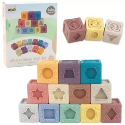 Klocki miękkie sensoryczne strukturowe