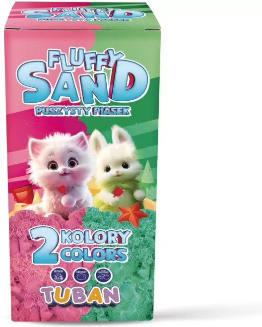 Fluffy Sand 2x70g różowy/zielony TUBAN - tantis.pl