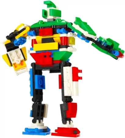 Klocki konstrukcyjne Alleblox RobotUnion 65el czerwony - tantis.pl