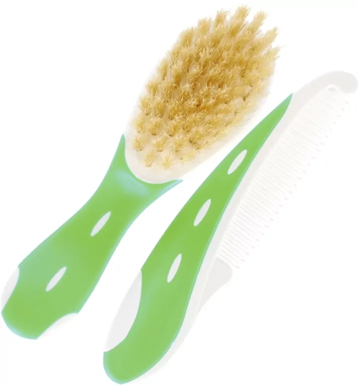 Szczotka grzebyk dla niemowląt zielona NUK - tantis.pl