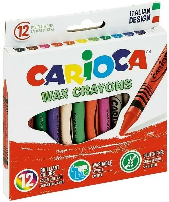 Kredki świecowe 12 kolorów CARIOCA - tantis.pl