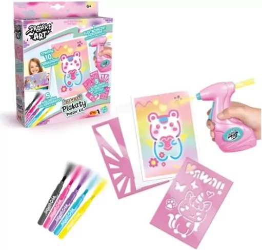 Projekt Art z aerografem - Plakaty Kawaii - tantis.pl