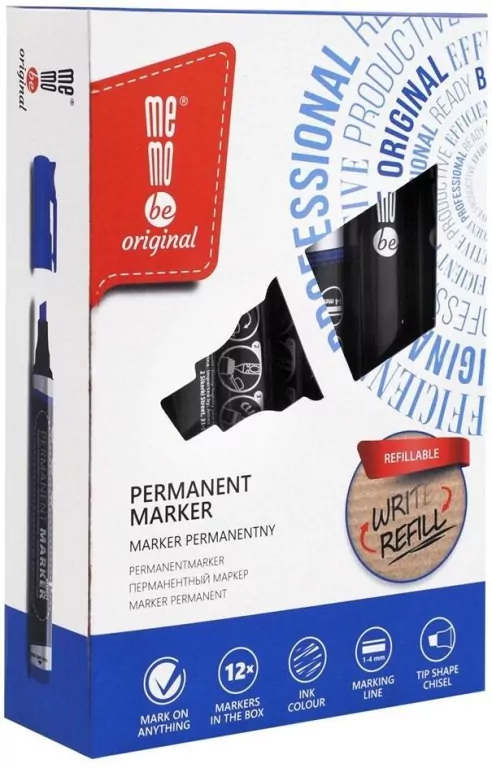 Marker permanentny niebieski  MemoBe - tantis.pl