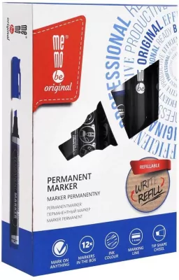 Marker permanentny niebieski  MemoBe