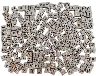 Koraliki ABC - Srebrne literki 6 mm (30g) - tantis.pl